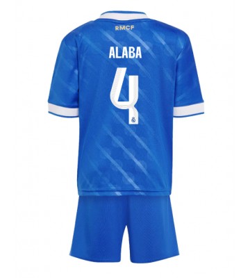 Real Madrid David Alaba #4 Tredjetrøje Børn 2025-26 Kortærmet (+ Korte bukser)
